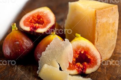pecorino cheese and fresh figs 
