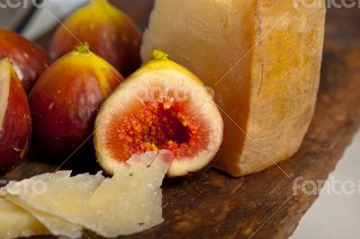 pecorino cheese and fresh figs 
