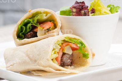 kafta shawarma chicken pita wrap roll sandwich