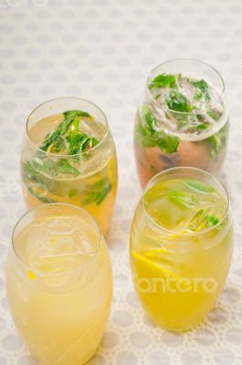 selection of fruits long drinks