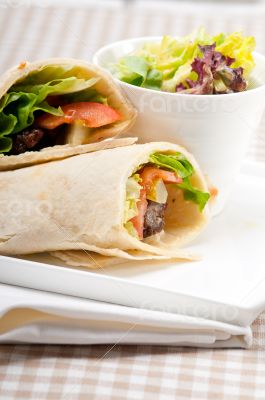 kafta shawarma chicken pita wrap roll sandwich