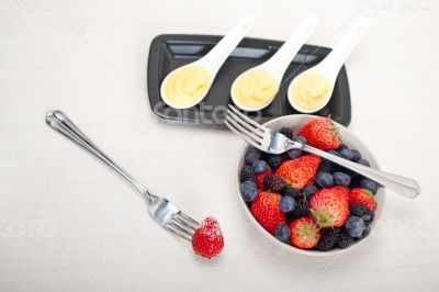 custard pastry cream and berries