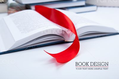 open book whith red bookmark