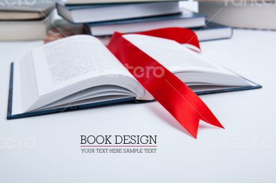 open book whith red bookmark