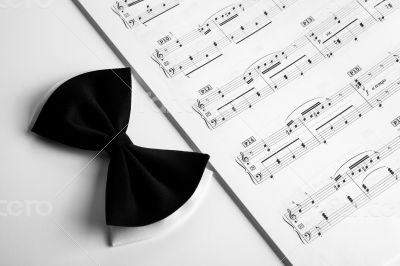 Black bow and note book