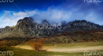Autumn mountain. Demerdji, Crimea, Ukraine 