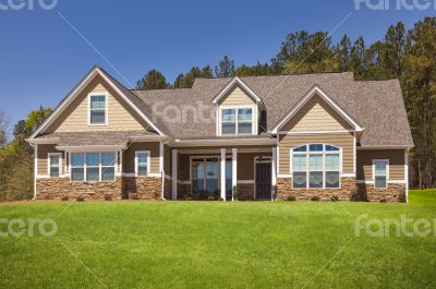 Newly Constructed Modern Home Facade