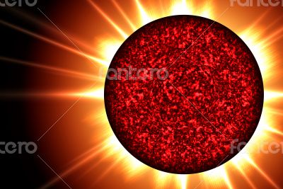 Solar flare in Space