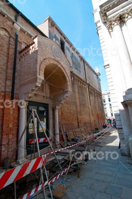 Venice italy unusual road work 