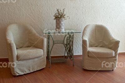 Armchairs in the interior.