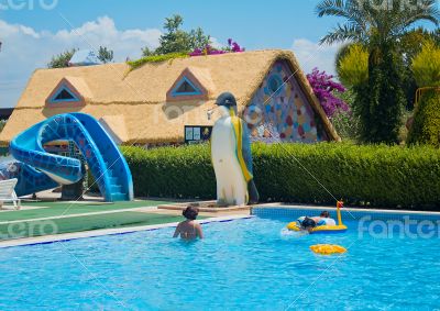 Swimming pool for children in the resort.