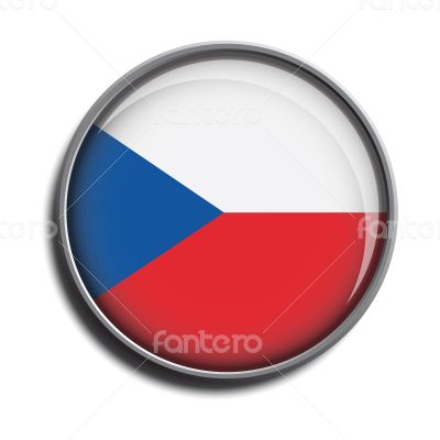 flag icon web button czechia