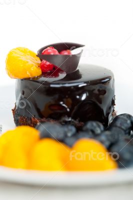 chocolate and fruit cake