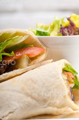 kafta shawarma chicken pita wrap roll sandwich