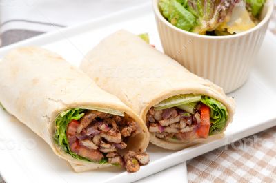 kafta shawarma chicken pita wrap roll sandwich