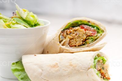 falafel pita bread roll wrap sandwich