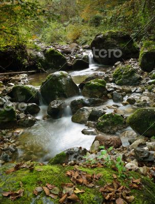 Small river cascade