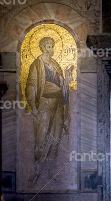St. Peter mosaic in Chora church, Istanbul