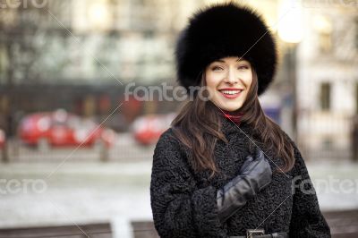 Positive winter girl