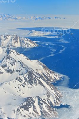 Winter landscape - Panorama at north pole