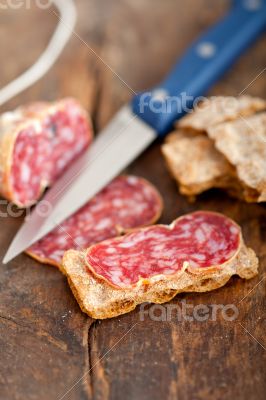 italian salame pressato pressed slicing