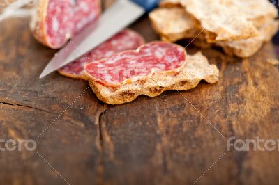 italian salame pressato pressed slicing