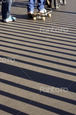 Skateboard and sidewalk patterns