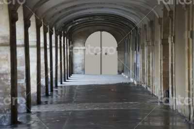 Passage with columns