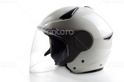 White modern quad ATV helmet