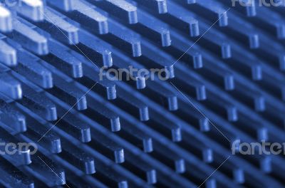 Motherboard details: CPU cooler close up