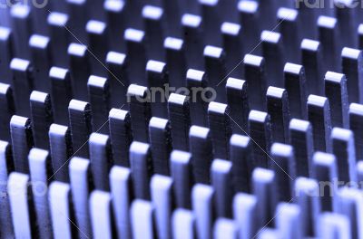 Motherboard details: CPU cooler close up 