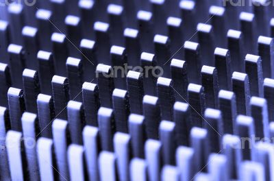 Motherboard details: CPU cooler close up 