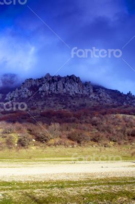 Autumn mountain. Demerdji, Crimea, Ukraine 