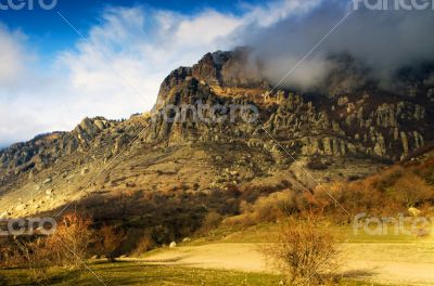 Autumn mountain. Demerdji, Crimea, Ukraine 