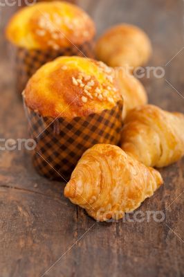 fresh baked muffin and croissant mignon fresh baked muffin and croissant mignon