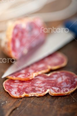 italian salame pressato pressed slicing