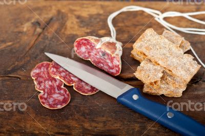 italian salame pressato pressed slicing