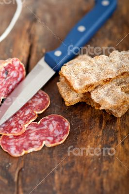 italian salame pressato pressed slicing