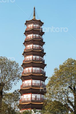 Flower Pagoda of temple of Six Banyan Trees