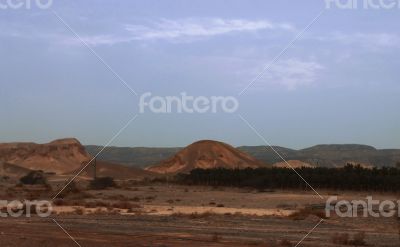 An Israel Desert And Cloudy Stormy Sky