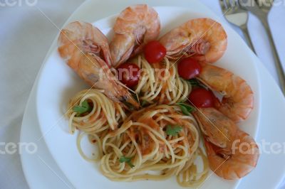 Spaghetti with Norwegian lobsters Spaghetti with Norwegian lobsters