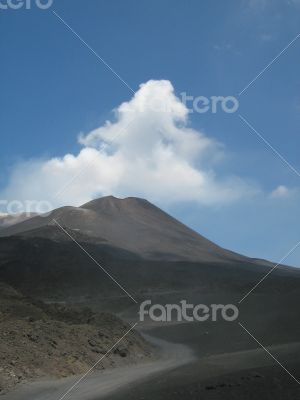 Sicilian volcano Etna from a close distance