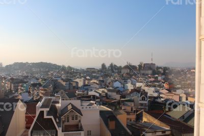 evening view of  Da lat town 