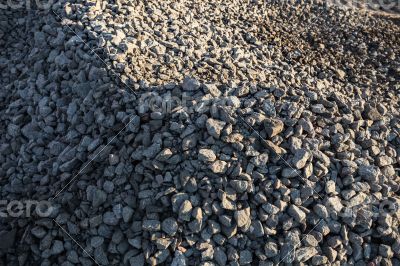 Pile of crushed stones