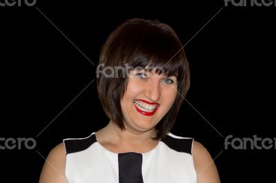Beautiful brunette with blue eyes Beautiful brunette with blue eyes