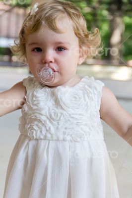 Cute infant with tear Cute infant with tear