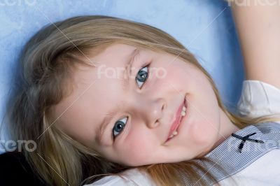 Cute girl five years old