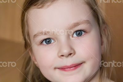 Cute girl five years old