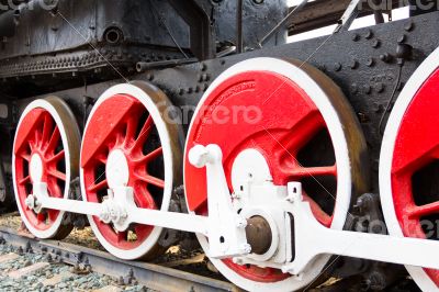 Old train wheel