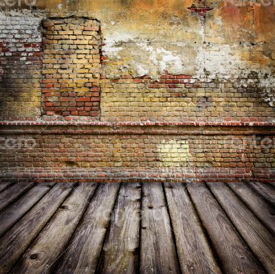 Studio background with brick wall